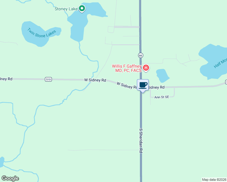 map of restaurants, bars, coffee shops, grocery stores, and more near 139 West Sidney Road in Sidney