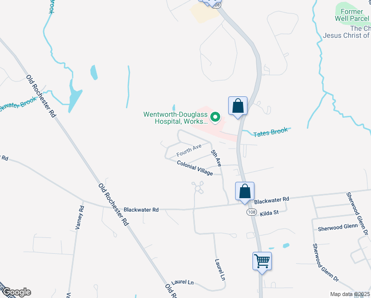 map of restaurants, bars, coffee shops, grocery stores, and more near 230 New Hampshire 108 in Somersworth
