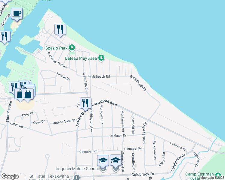 map of restaurants, bars, coffee shops, grocery stores, and more near 331 Norcrest Drive in Rochester