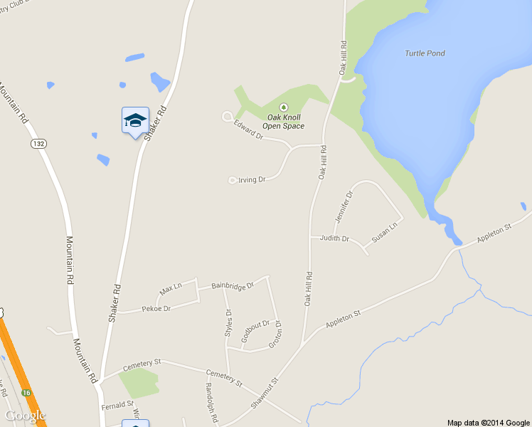 map of restaurants, bars, coffee shops, grocery stores, and more near 39 Oak Hill Road in Concord