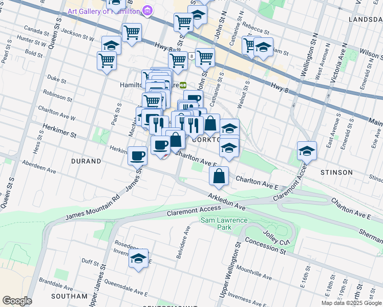81 Charlton Avenue East, Hamilton ON Walk Score