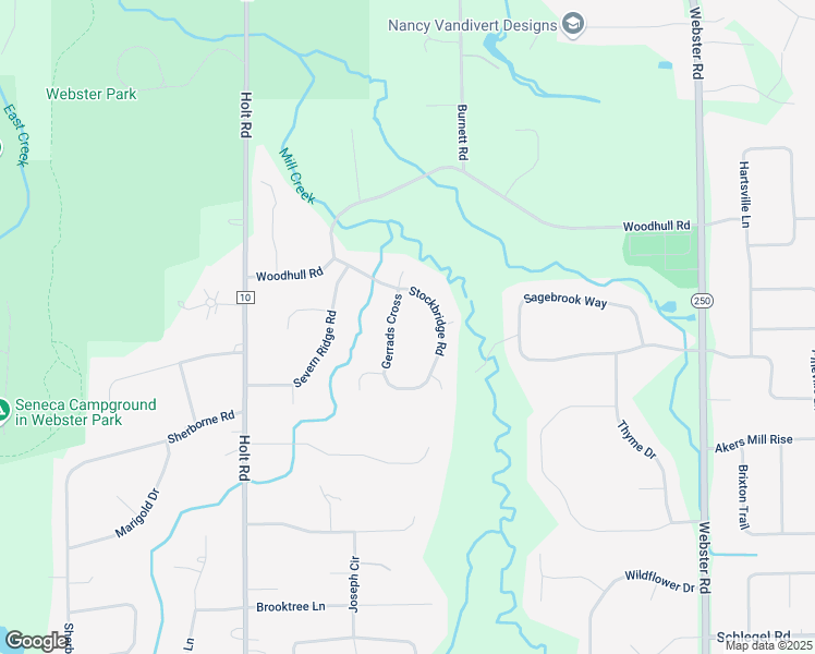 map of restaurants, bars, coffee shops, grocery stores, and more near 1210 Gerrads Cross in Webster