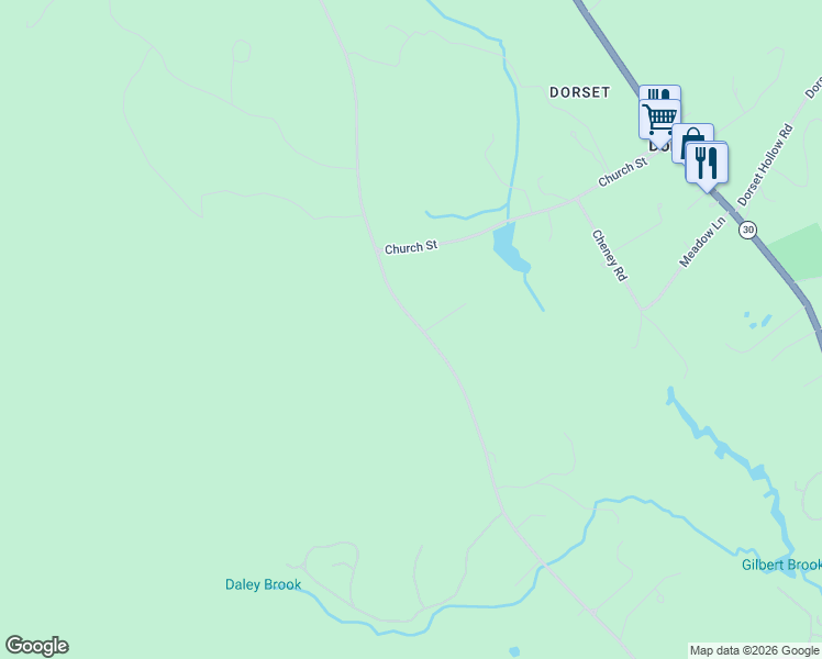 map of restaurants, bars, coffee shops, grocery stores, and more near 2937 Dorset West Road in Dorset
