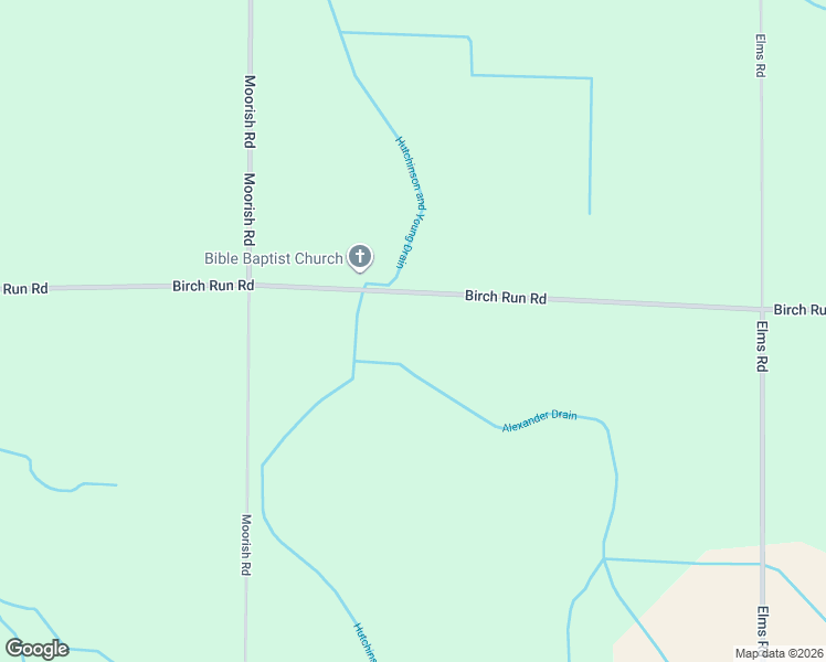 map of restaurants, bars, coffee shops, grocery stores, and more near 6320 Birch Run Road in Birch Run