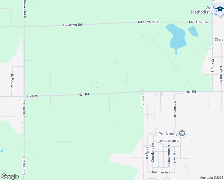 map of restaurants, bars, coffee shops, grocery stores, and more near 4504 Hall Road in Muskegon