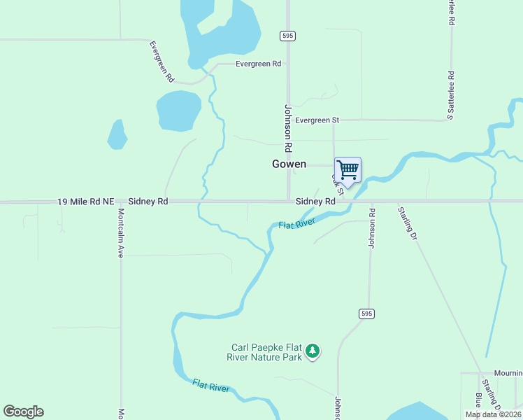 map of restaurants, bars, coffee shops, grocery stores, and more near 11577 Sidney Road in Gowen
