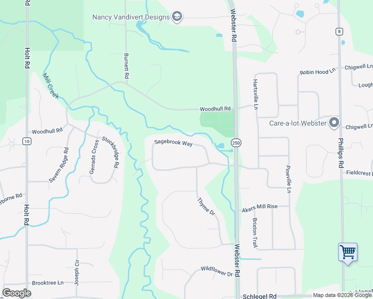 map of restaurants, bars, coffee shops, grocery stores, and more near 1295 Sagebrook Way in Webster