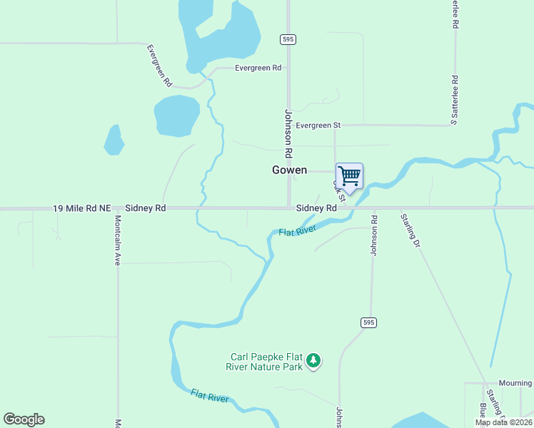 map of restaurants, bars, coffee shops, grocery stores, and more near 11577 Sidney Road in Gowen