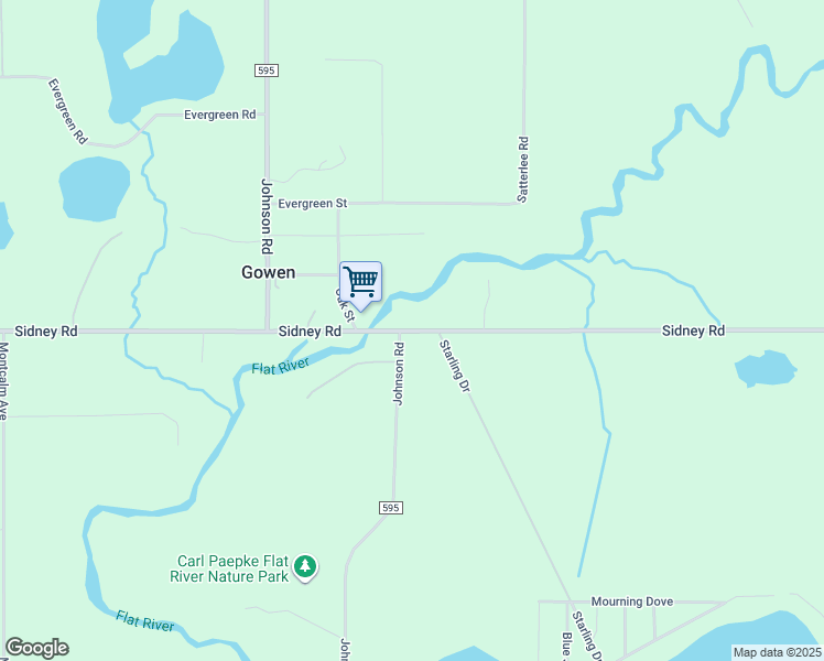 map of restaurants, bars, coffee shops, grocery stores, and more near 11265 Sidney Road in Gowen