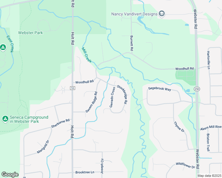 map of restaurants, bars, coffee shops, grocery stores, and more near 1210 Gerrads Cross in Webster
