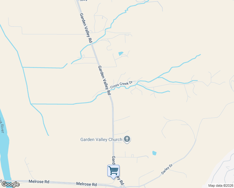 map of restaurants, bars, coffee shops, grocery stores, and more near 3296 Garden Valley Road in Roseburg