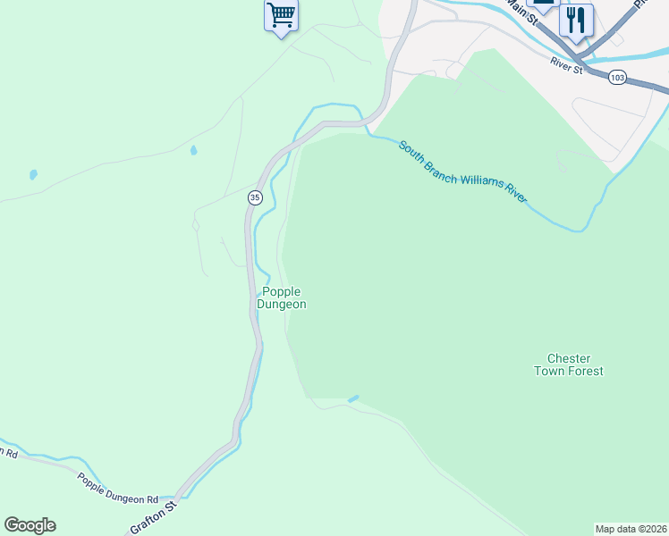 map of restaurants, bars, coffee shops, grocery stores, and more near 291 Quarry Road in Chester