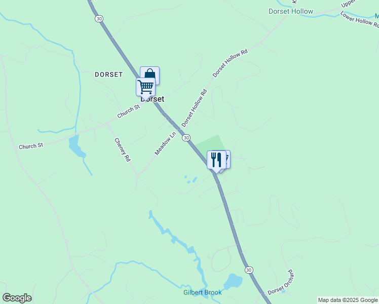 map of restaurants, bars, coffee shops, grocery stores, and more near 3033 Vermont 30 in Pawlet