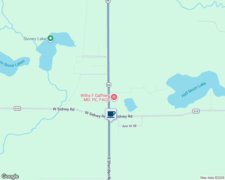 map of restaurants, bars, coffee shops, grocery stores, and more near 2755 South Sheridan Road in Stanton