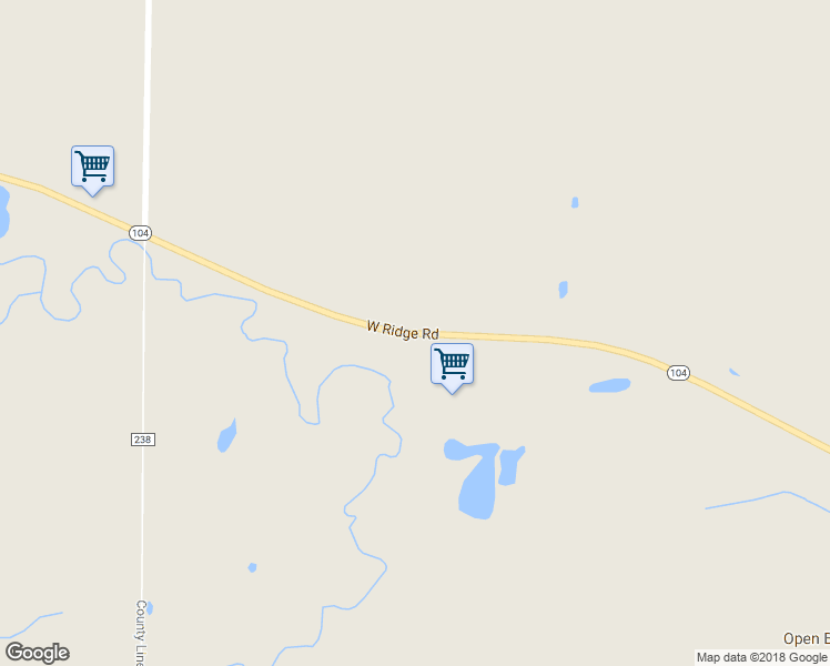 map of restaurants, bars, coffee shops, grocery stores, and more near 9756 Ridge Road West in Brockport