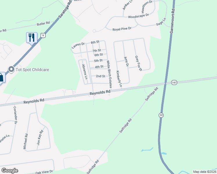 map of restaurants, bars, coffee shops, grocery stores, and more near 10 White Birch Estates in Fort Edward