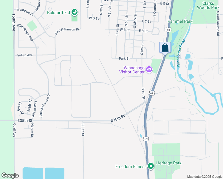 map of restaurants, bars, coffee shops, grocery stores, and more near in Forest City