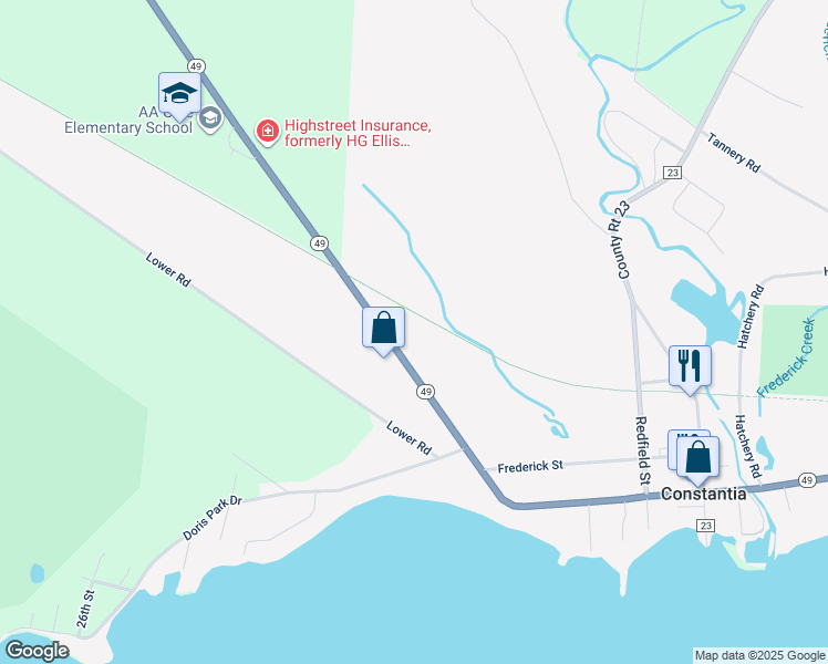 map of restaurants, bars, coffee shops, grocery stores, and more near 1576 New York 49 in Constantia