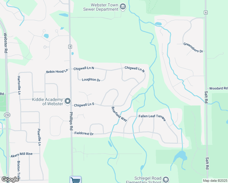 map of restaurants, bars, coffee shops, grocery stores, and more near 1633 Glendowan Terrace in Webster