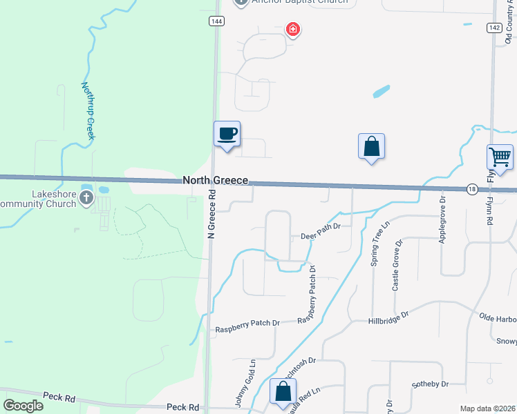 map of restaurants, bars, coffee shops, grocery stores, and more near 246 White Rabbit Trail in Rochester