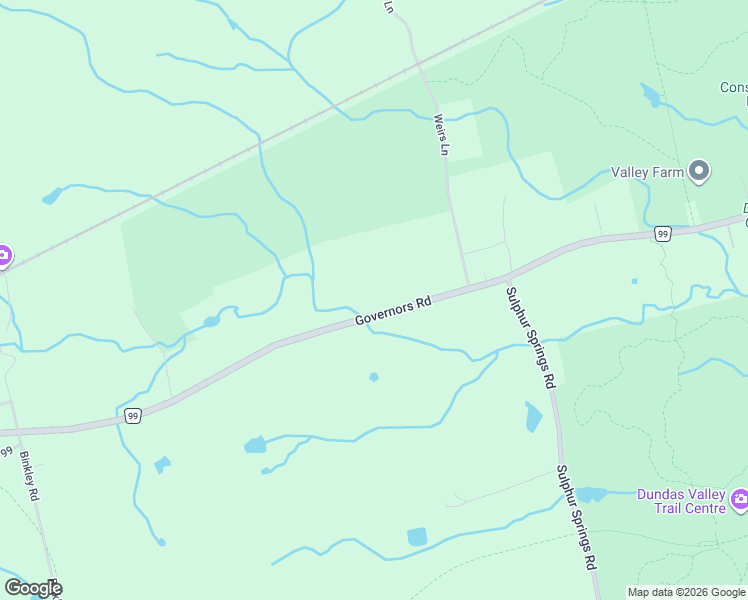 map of restaurants, bars, coffee shops, grocery stores, and more near 1055 Governors Road in Hamilton
