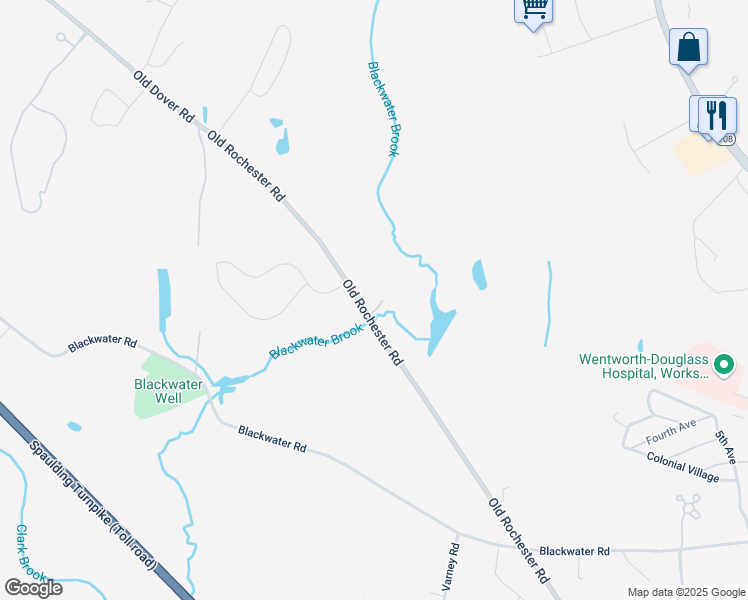 map of restaurants, bars, coffee shops, grocery stores, and more near 2 Alex Court in Somersworth