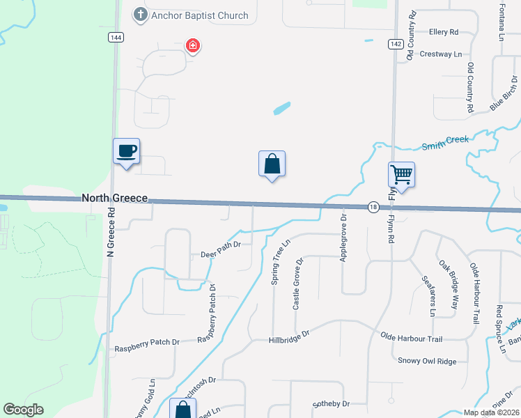 map of restaurants, bars, coffee shops, grocery stores, and more near 52 Silver Fox Circle in Rochester