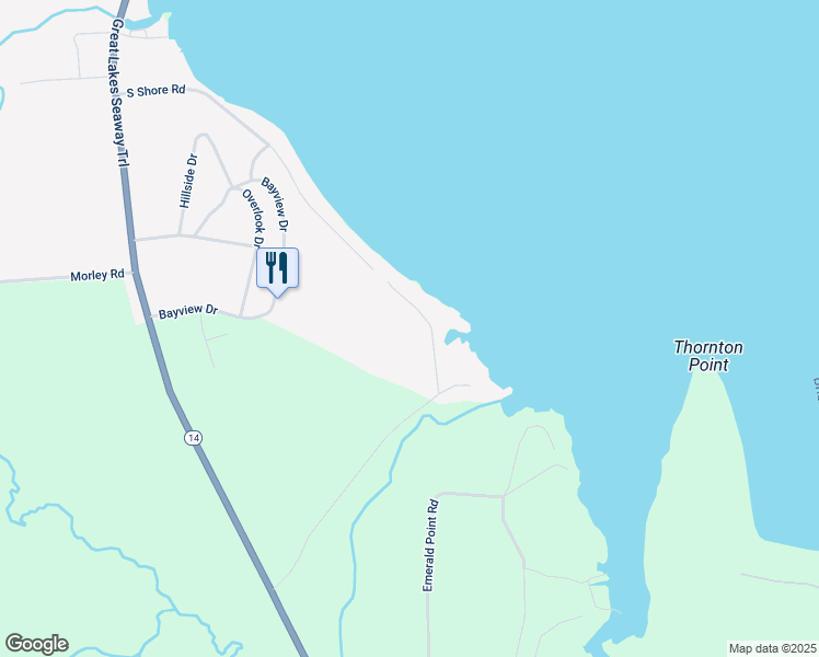 map of restaurants, bars, coffee shops, grocery stores, and more near 8417 Sill Road in Sodus Point
