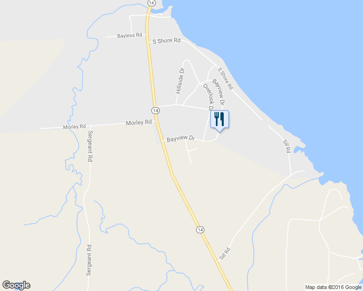 map of restaurants, bars, coffee shops, grocery stores, and more near 7635 Fairway Drive in Sodus Point