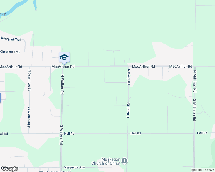 map of restaurants, bars, coffee shops, grocery stores, and more near 3077 Bonneta Road in Muskegon