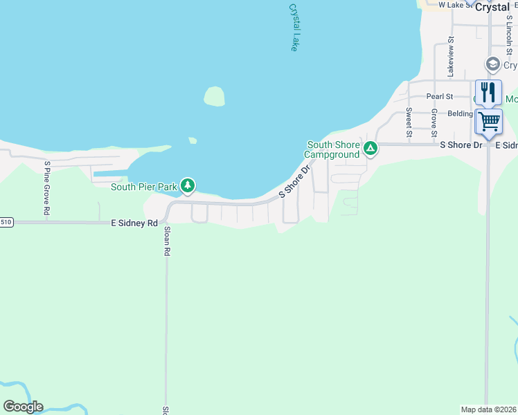 map of restaurants, bars, coffee shops, grocery stores, and more near 2541 Ithaca Street in Crystal