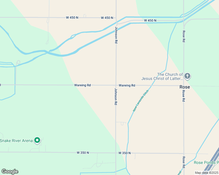 map of restaurants, bars, coffee shops, grocery stores, and more near 400 Johnson Road in Blackfoot