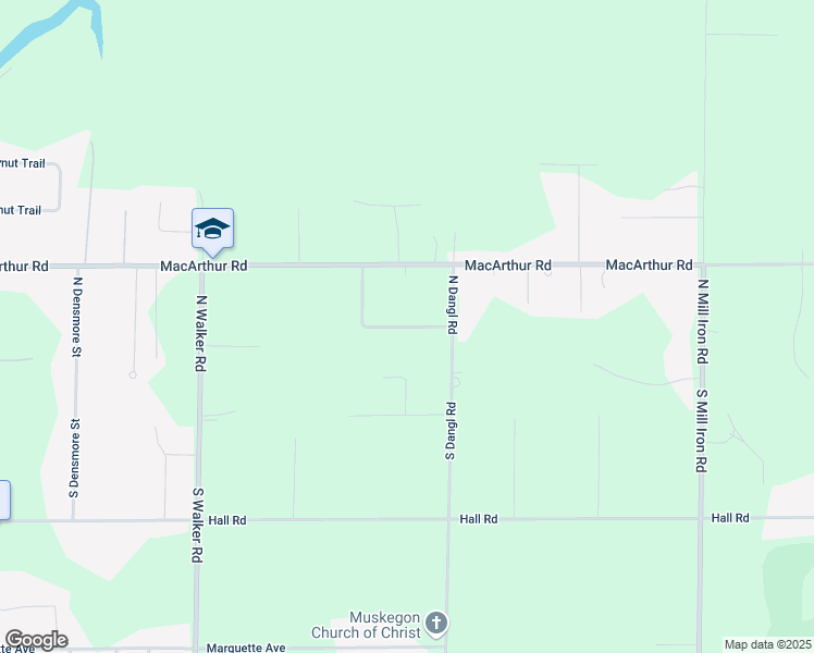 map of restaurants, bars, coffee shops, grocery stores, and more near 3077 Bonneta Road in Muskegon