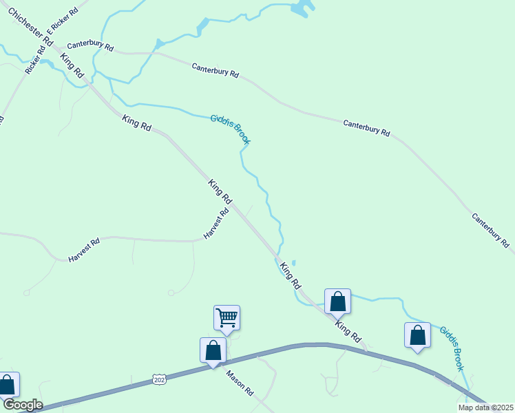 map of restaurants, bars, coffee shops, grocery stores, and more near 60 King Road in Chichester