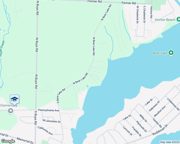 map of restaurants, bars, coffee shops, grocery stores, and more near 140 North Bear Lake Road in Muskegon