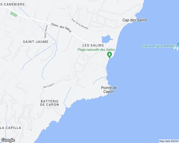 map of restaurants, bars, coffee shops, grocery stores, and more near 39 Les Salins in Saint-Tropez