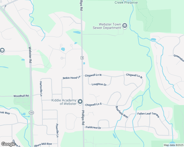 map of restaurants, bars, coffee shops, grocery stores, and more near 1428 Chigwell Lane North in Webster
