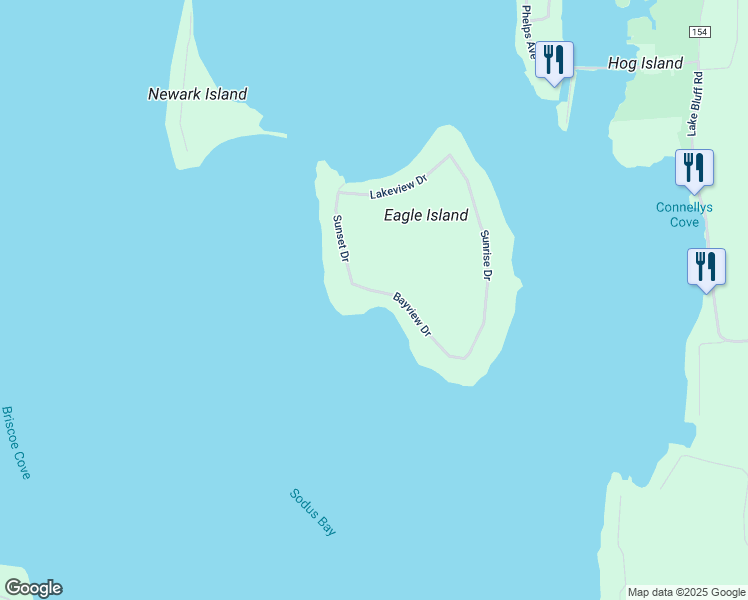 map of restaurants, bars, coffee shops, grocery stores, and more near 7035 Sunset Drive in Sodus Point