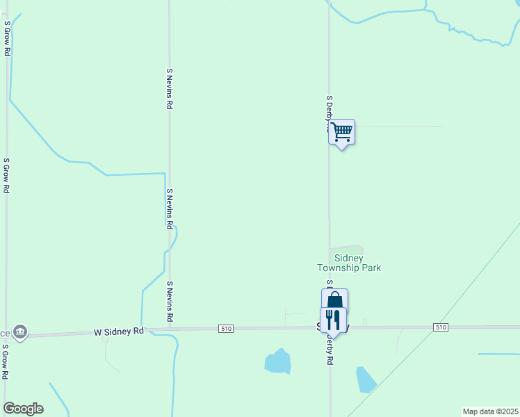 map of restaurants, bars, coffee shops, grocery stores, and more near in Sidney