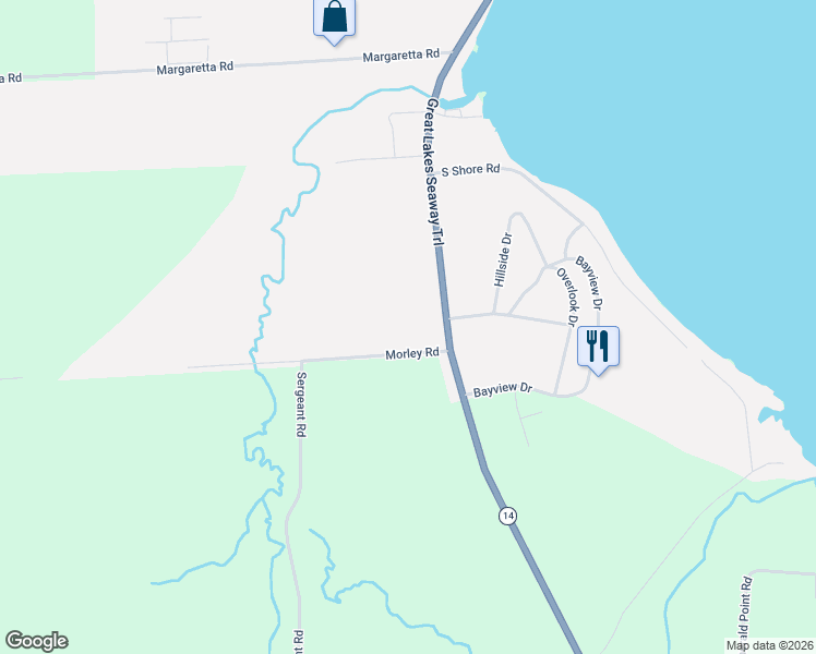 map of restaurants, bars, coffee shops, grocery stores, and more near 7075 New York 14 in Sodus Point