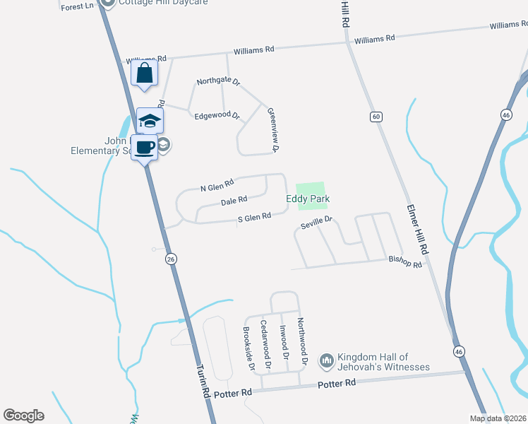 map of restaurants, bars, coffee shops, grocery stores, and more near 135 Glen Road in Rome