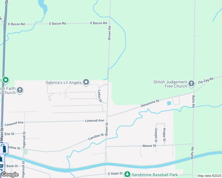 map of restaurants, bars, coffee shops, grocery stores, and more near 35 Brown Street in Albion