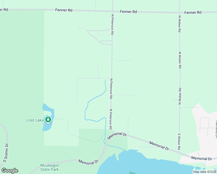 map of restaurants, bars, coffee shops, grocery stores, and more near 117 North Peterson Road in Muskegon