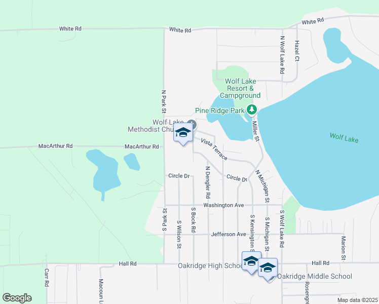 map of restaurants, bars, coffee shops, grocery stores, and more near 5290 Bryn Mawr Place in Muskegon