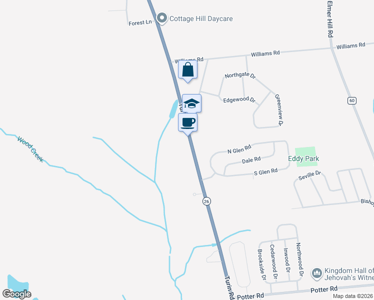 map of restaurants, bars, coffee shops, grocery stores, and more near 8171 Turin Road in Rome