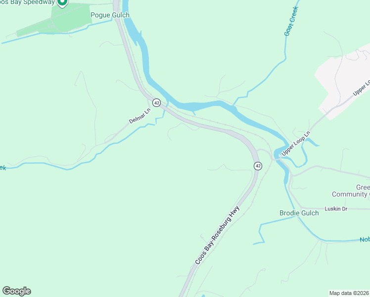 map of restaurants, bars, coffee shops, grocery stores, and more near 60138 Confusion Hill Road in Coos Bay