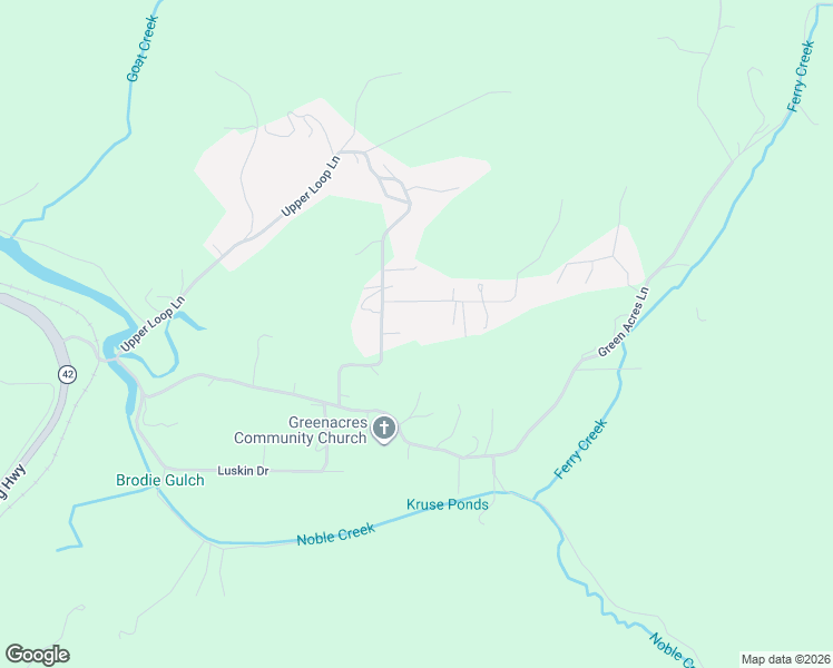 map of restaurants, bars, coffee shops, grocery stores, and more near 93737 Upper Loop Lane in Coos Bay