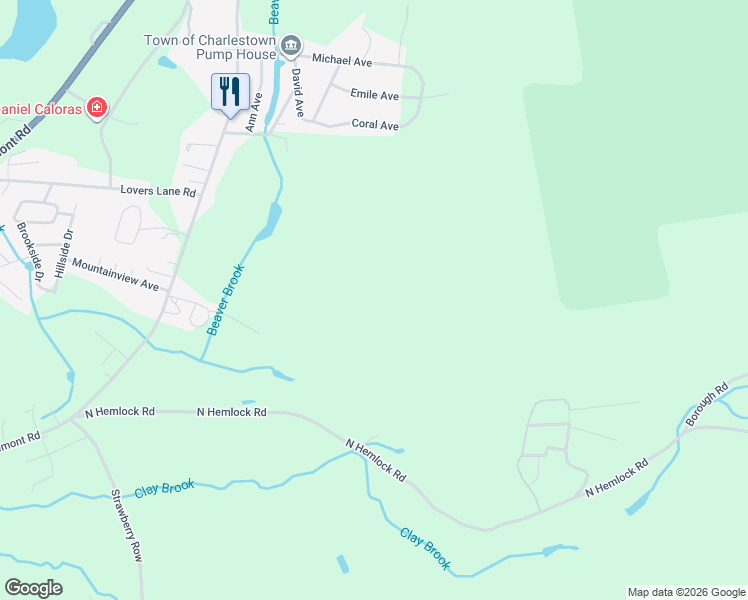 map of restaurants, bars, coffee shops, grocery stores, and more near 969 Old Claremont Road in Charlestown