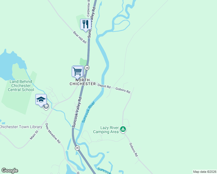 map of restaurants, bars, coffee shops, grocery stores, and more near 22 Depot Road in Chichester