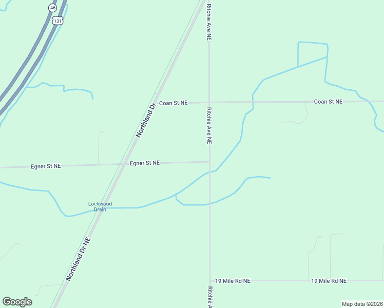 map of restaurants, bars, coffee shops, grocery stores, and more near 5515 Egner Street Northeast in Cedar Springs